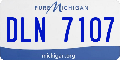 MI license plate DLN7107