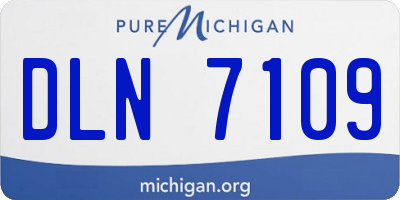 MI license plate DLN7109