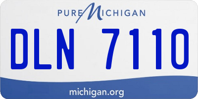 MI license plate DLN7110