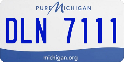 MI license plate DLN7111