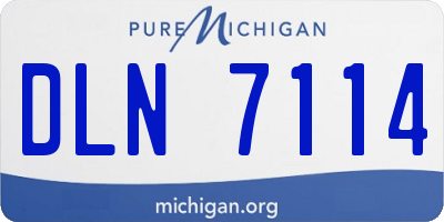 MI license plate DLN7114