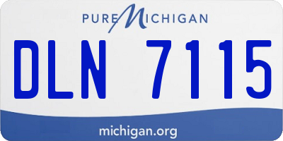 MI license plate DLN7115