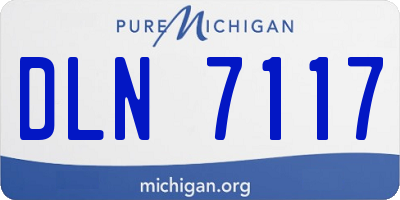 MI license plate DLN7117