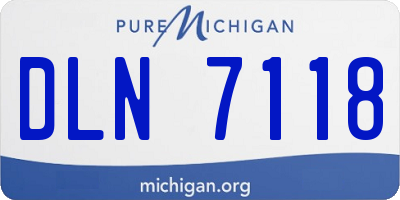 MI license plate DLN7118