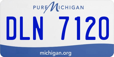 MI license plate DLN7120