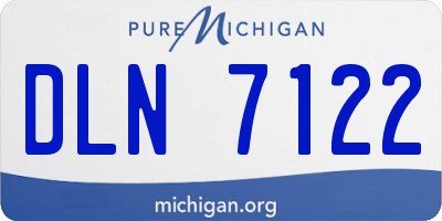 MI license plate DLN7122