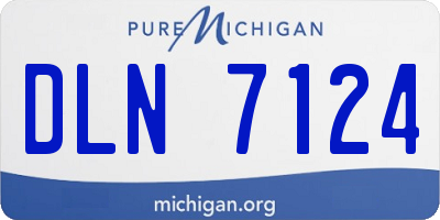 MI license plate DLN7124