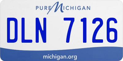 MI license plate DLN7126