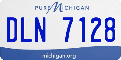 MI license plate DLN7128