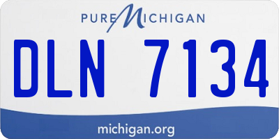 MI license plate DLN7134