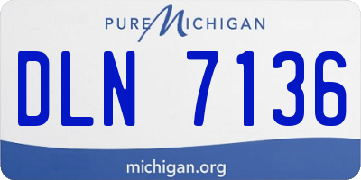 MI license plate DLN7136