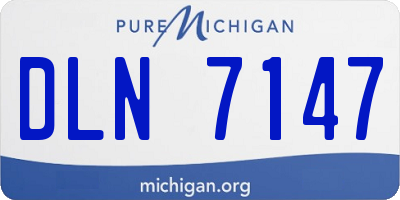 MI license plate DLN7147