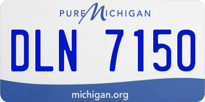 MI license plate DLN7150