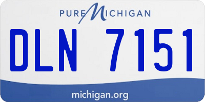 MI license plate DLN7151