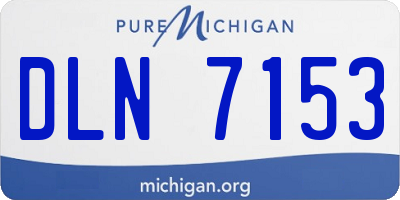 MI license plate DLN7153