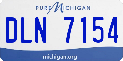 MI license plate DLN7154