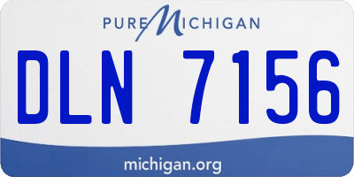 MI license plate DLN7156