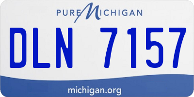 MI license plate DLN7157