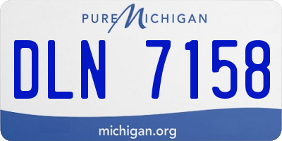 MI license plate DLN7158