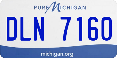 MI license plate DLN7160