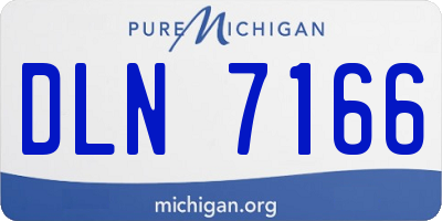 MI license plate DLN7166