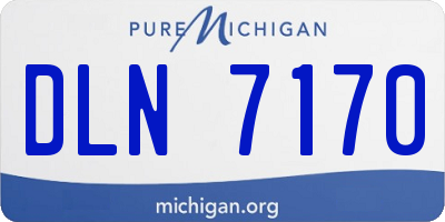 MI license plate DLN7170