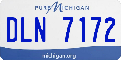 MI license plate DLN7172