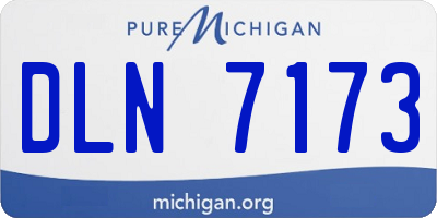 MI license plate DLN7173