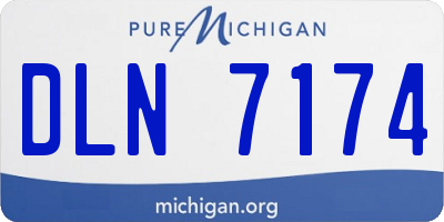 MI license plate DLN7174