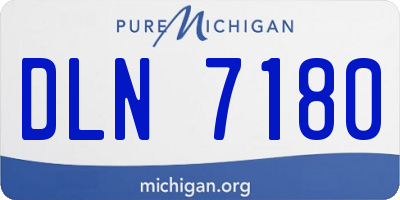 MI license plate DLN7180