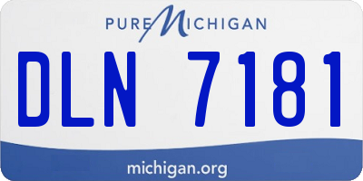 MI license plate DLN7181