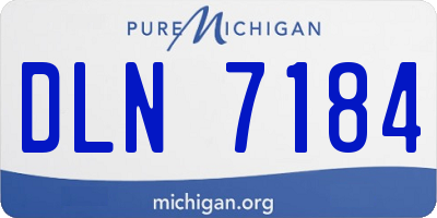 MI license plate DLN7184