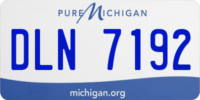 MI license plate DLN7192