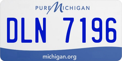 MI license plate DLN7196