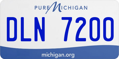 MI license plate DLN7200