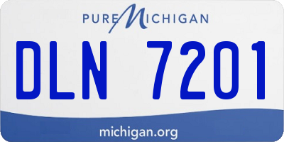 MI license plate DLN7201