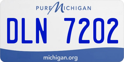 MI license plate DLN7202