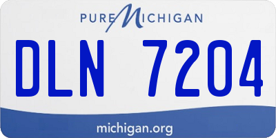 MI license plate DLN7204