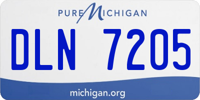 MI license plate DLN7205