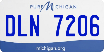 MI license plate DLN7206