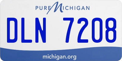 MI license plate DLN7208