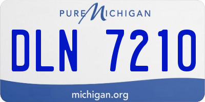 MI license plate DLN7210