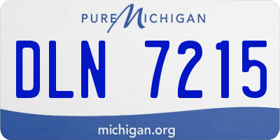 MI license plate DLN7215