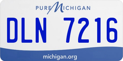 MI license plate DLN7216