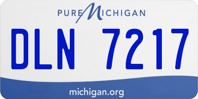 MI license plate DLN7217