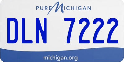 MI license plate DLN7222