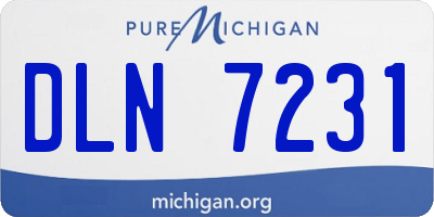 MI license plate DLN7231