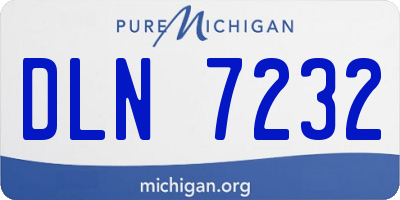 MI license plate DLN7232