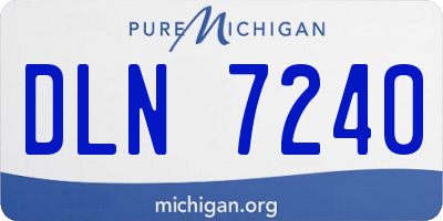 MI license plate DLN7240