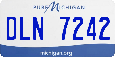 MI license plate DLN7242